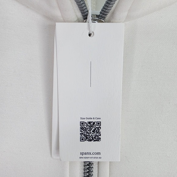 Spanx Heavy Air Half-Zip Tunic In Powder White Stretch NWT Size Small Read - Picture 5 of 12